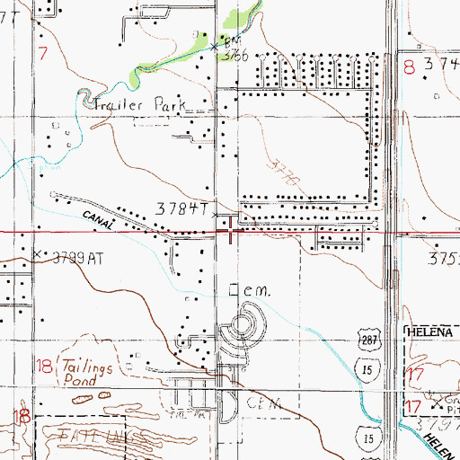 Topographic Map of 10N03W08CCCD01 Well, MT