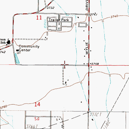 Topographic Map of 10N03W11DDCC01 Well, MT