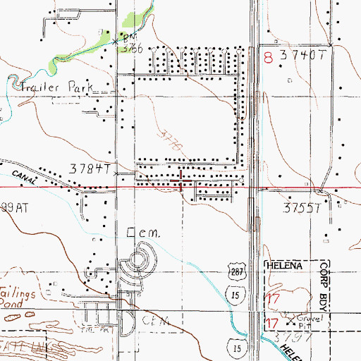 Topographic Map of 10N03W08CDCC01 Well, MT