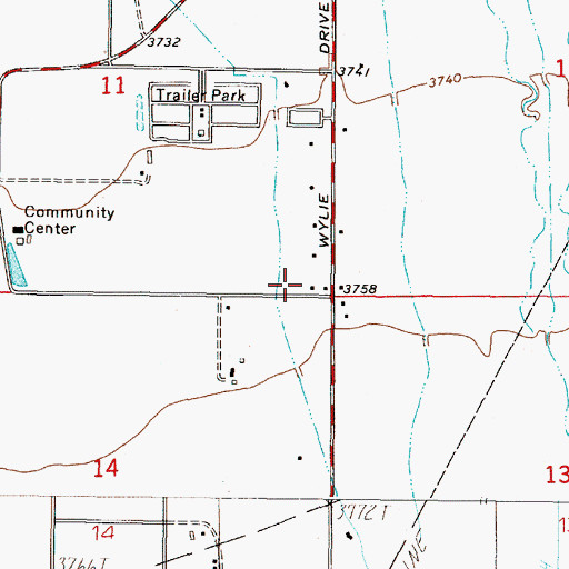 Topographic Map of 10N03W11DDDC01 Well, MT