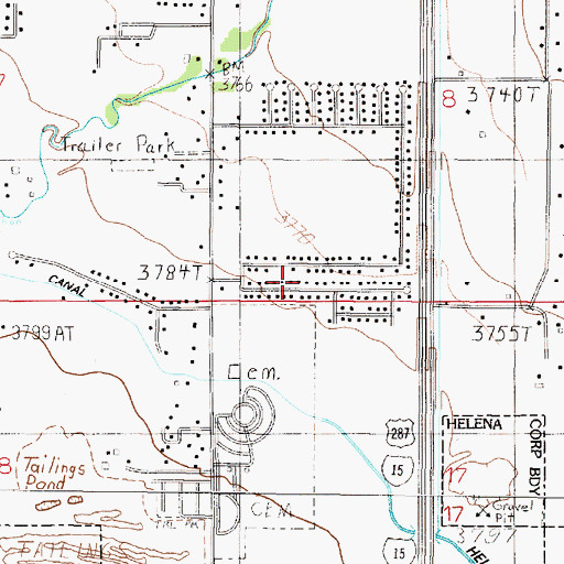 Topographic Map of 10N03W08CCDD01 Well, MT