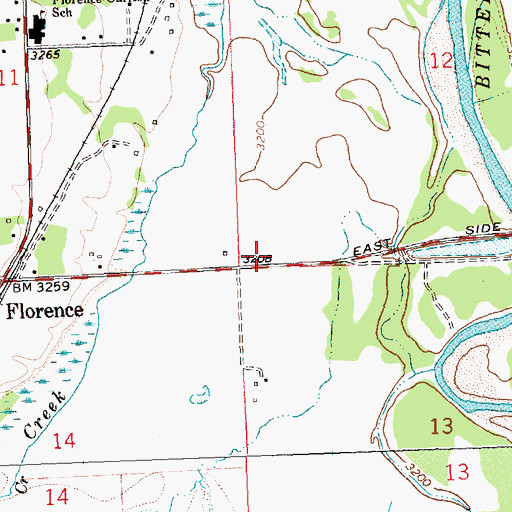 Topographic Map of 10N20W12CC__01 Well, MT