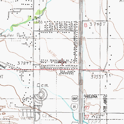 Topographic Map of 10N03W08CDD_01 Well, MT