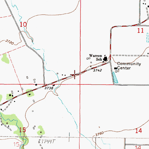 Topographic Map of 10N03W11CCCA01 Well, MT