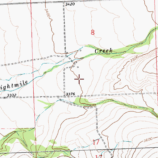 Topographic Map of 10N19W08CDAC01 Well, MT