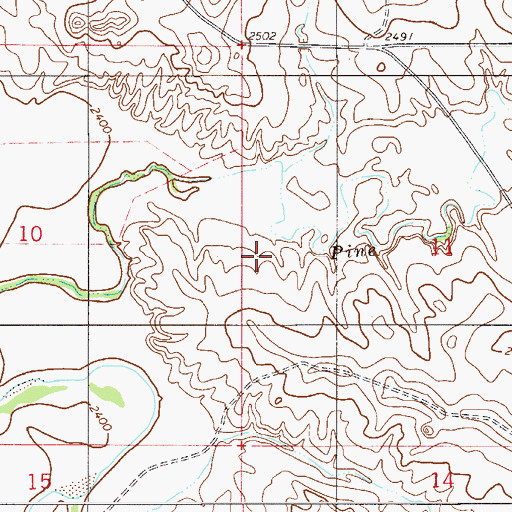 Topographic Map of 10N54E11CBBD01 Well, MT
