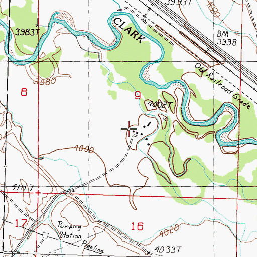 Topographic Map of 10N12W09CADA01 Well, MT