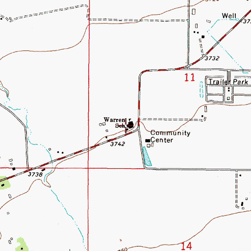 Topographic Map of 10N03W11CCA_01 Well, MT