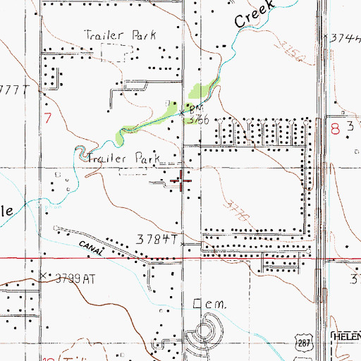 Topographic Map of 10N03W08CBCC01 Well, MT