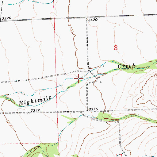 Topographic Map of 10N19W08CBDD01 Well, MT