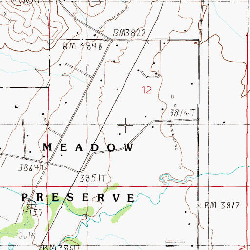 Topographic Map of 10N04W12CADB01 Well, MT