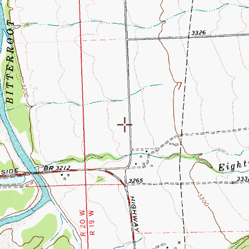 Topographic Map of 10N19W07CACC01 Well, MT