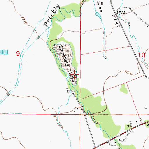 Topographic Map of 10N03W09DAD_01 Well, MT