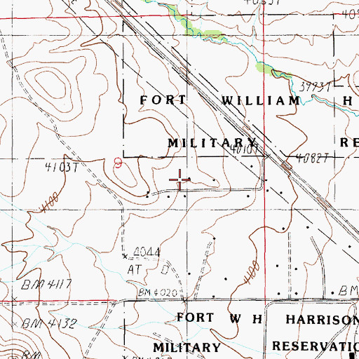 Topographic Map of 10N04W09DBAA01 Well, MT