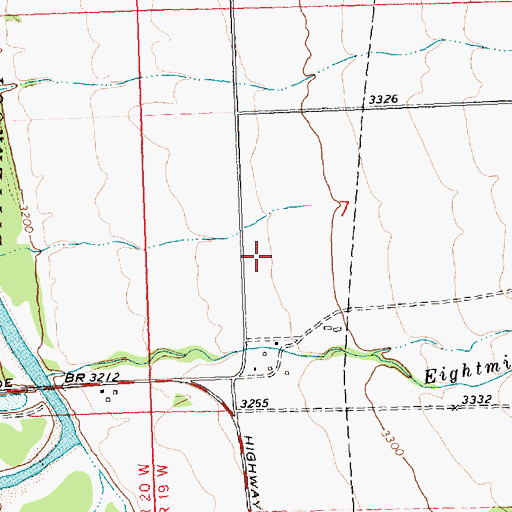 Topographic Map of 10N19W07CABD01 Well, MT