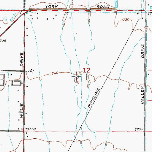 Topographic Map of 10N03W11DBAA01 Well, MT