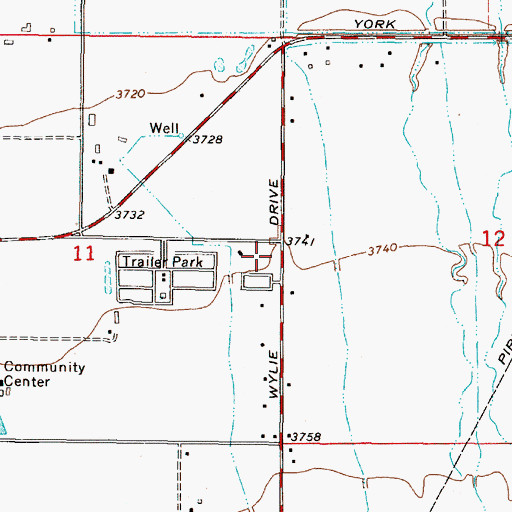 Topographic Map of 10N03W11DAA_01 Well, MT