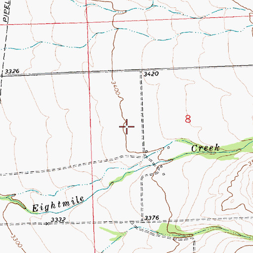 Topographic Map of 10N19W08CBAA01 Well, MT