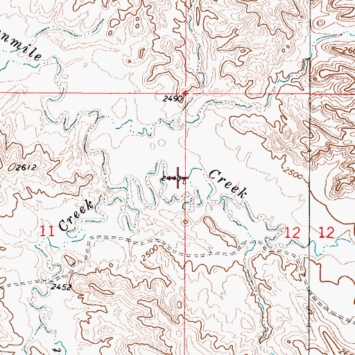 Topographic Map of 10N51E11ADAA01 Well, MT
