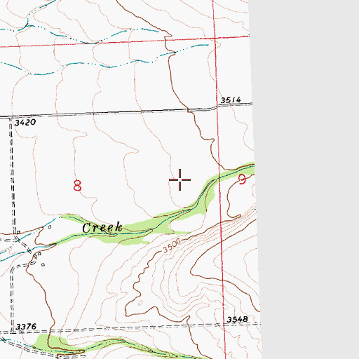 Topographic Map of 10N19W08ADDC01 Well, MT