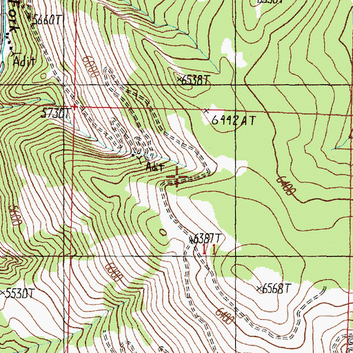 Topographic Map of 09N10W14CDCD01 Well, MT