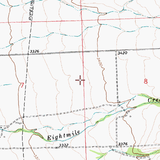 Topographic Map of 10N19W08BCCC01 Well, MT