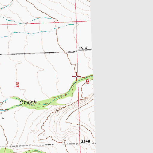 Topographic Map of 10N19W09BCCC01 Well, MT