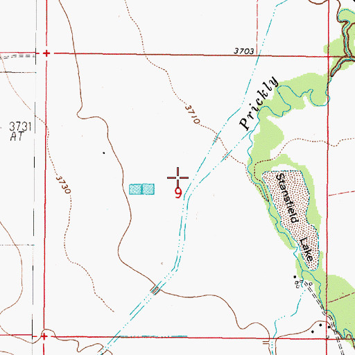Topographic Map of 10N03W09ACCC02 Well, MT
