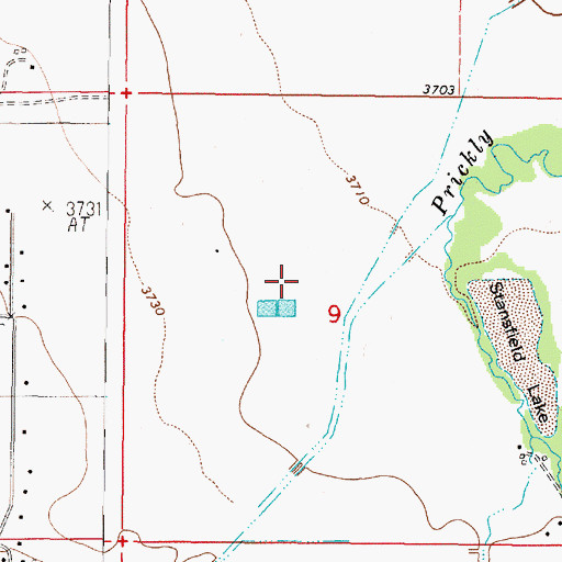 Topographic Map of 10N03W09BDD01_ Well, MT