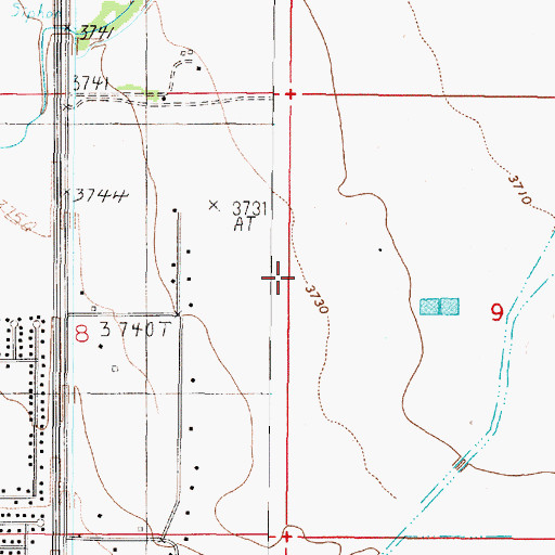 Topographic Map of 10N03W08ADD_01 Well, MT