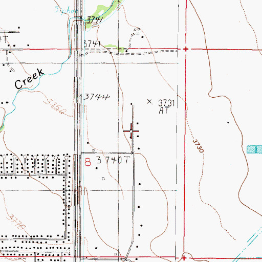 Topographic Map of 10N03W08ADCB01 Well, MT