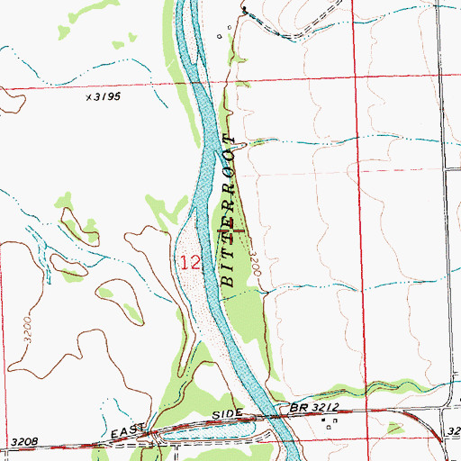 Topographic Map of 10N20W12ACDB01 Well, MT