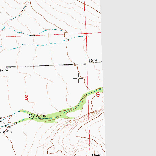 Topographic Map of 10N19W08ADAD01 Well, MT