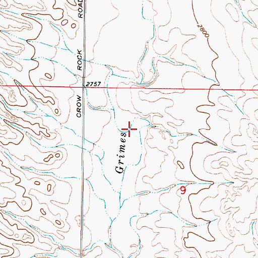 Topographic Map of 10N45E09BACC01 Well, MT