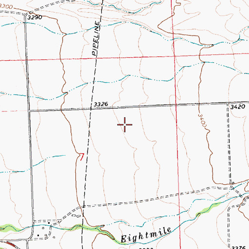 Topographic Map of 10N19W07ADBC01 Well, MT