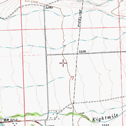 Topographic Map of 10N19W07BDAD01 Well, MT