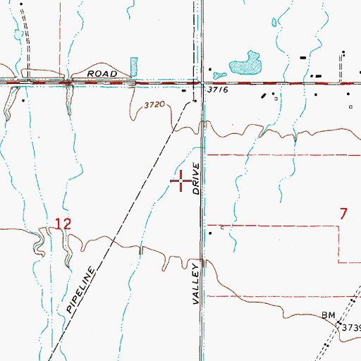 Topographic Map of 10N03W12ADAD01 Well, MT