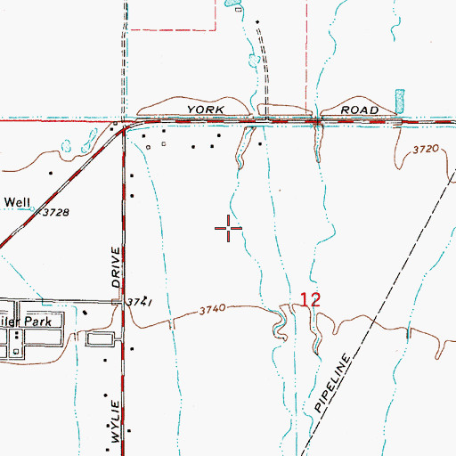 Topographic Map of 10N03W11ACCC01 Well, MT