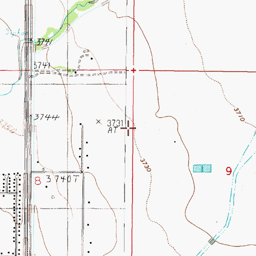 Topographic Map of 10N03W08ADA_01 Well, MT