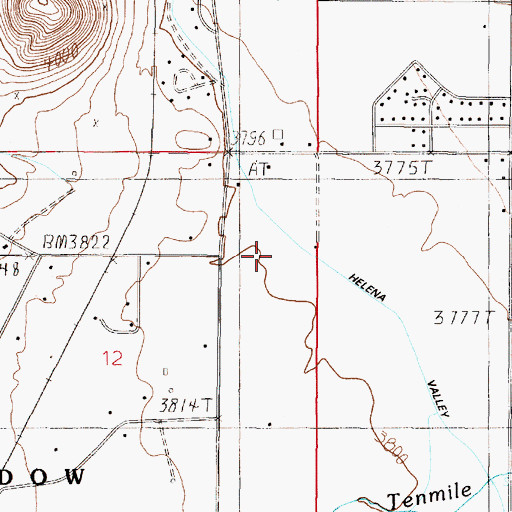 Topographic Map of 10N04W12AACD01 Well, MT