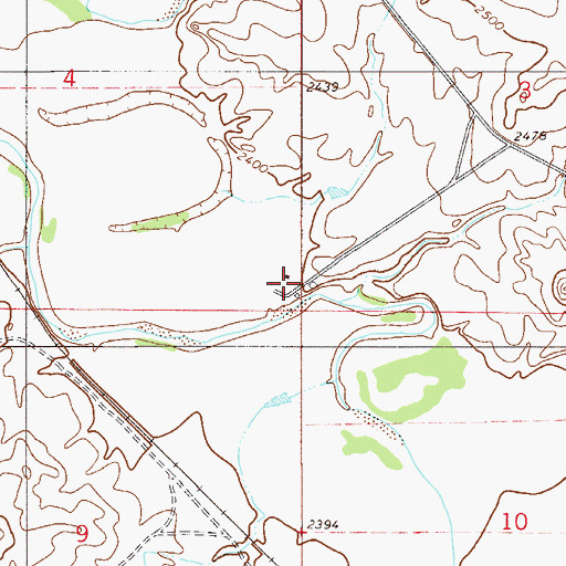 Topographic Map of 10N54E04DDDD01 Well, MT