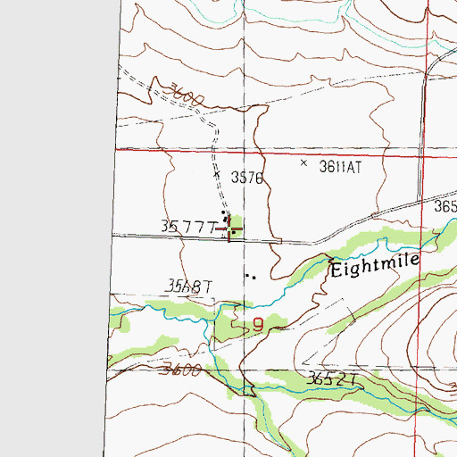 Topographic Map of 10N19W09ABCC01 Well, MT