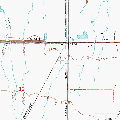 Topographic Map of 10N03W12AAD_01 Well, MT