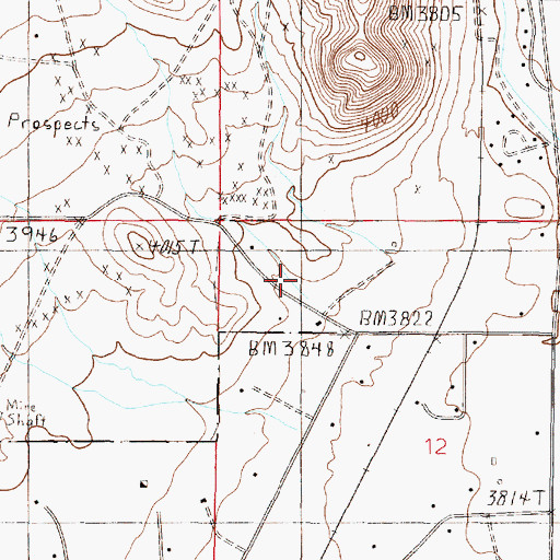 Topographic Map of 10N04W12BBDB01 Well, MT