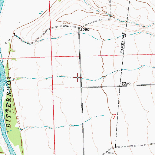 Topographic Map of 10N19W07BACB01 Well, MT