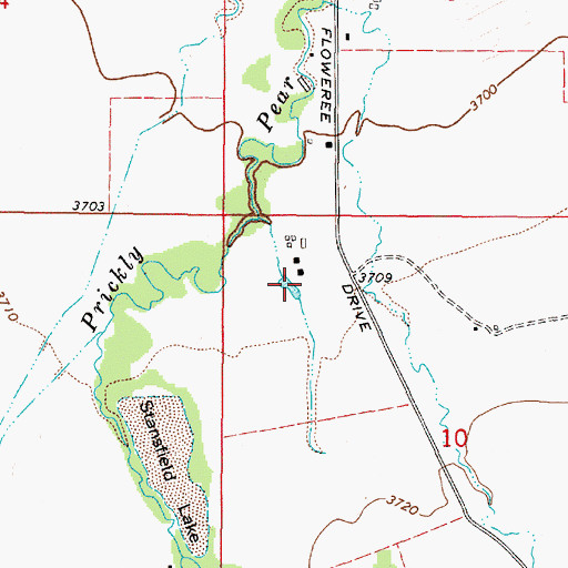 Topographic Map of 10N03W10BCBB01 Well, MT
