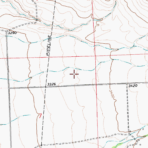 Topographic Map of 10N19W07AA__01 Well, MT
