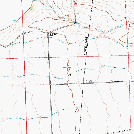 Topographic Map of 10N19W07BAAD01 Well, MT