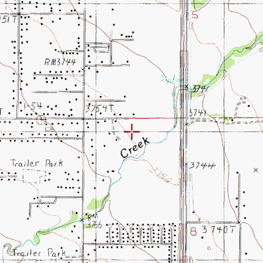Topographic Map of 10N03W08BBA_02 Well, MT