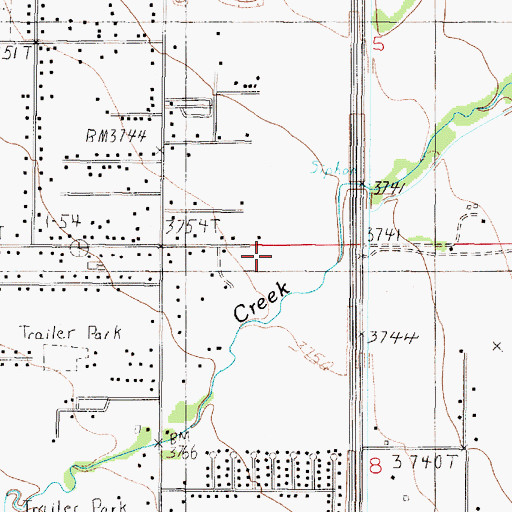 Topographic Map of 10N03W08BBA_01 Well, MT